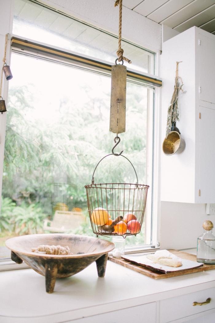 hanging wire basket fruit holder