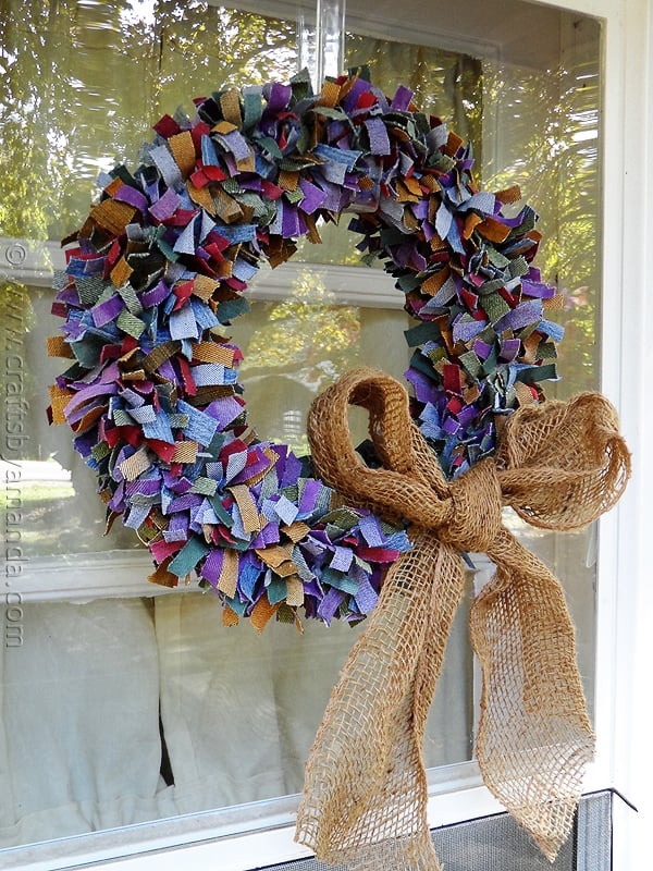 denim wreath