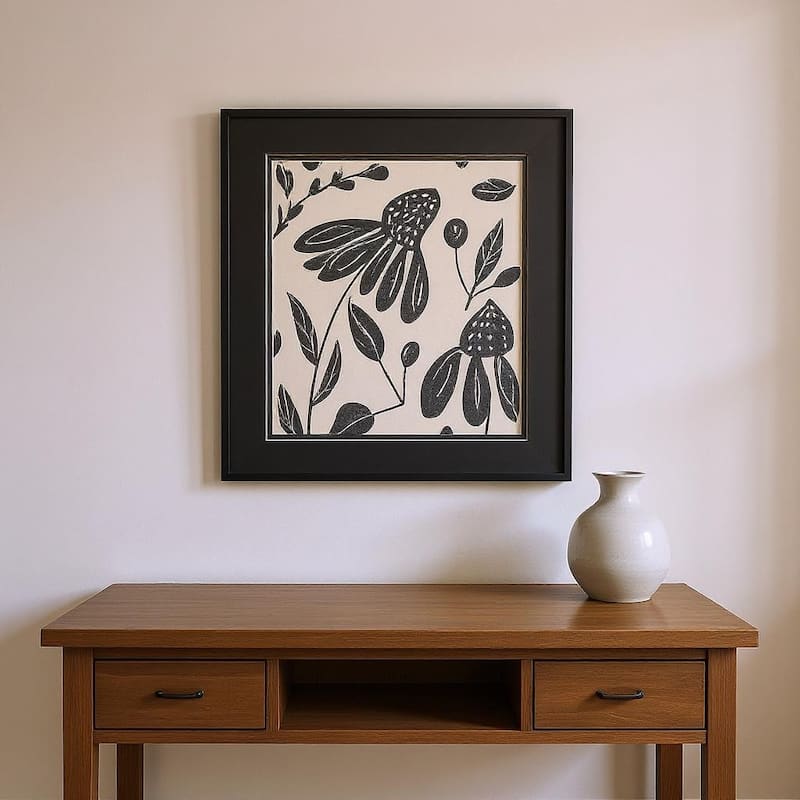 denim flower wall art