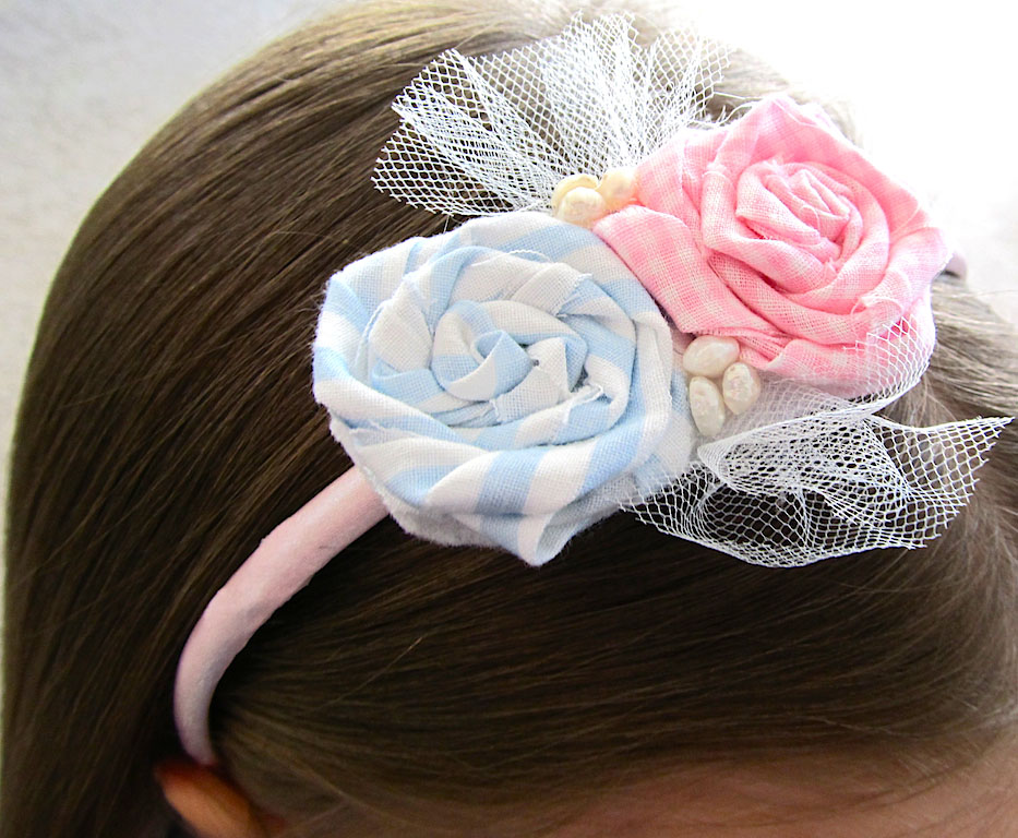 fabric flower headband