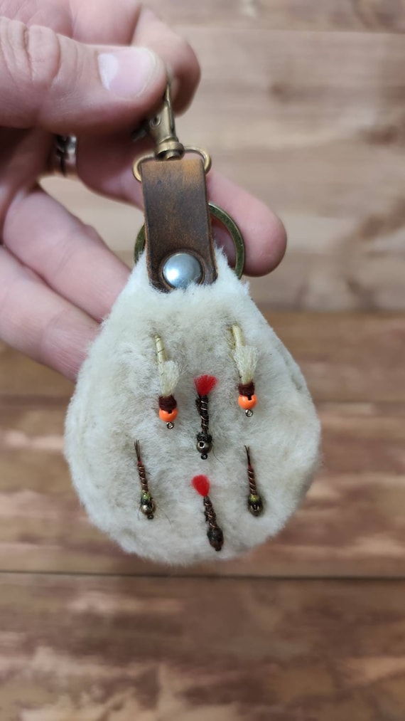 leather pyrography keychain