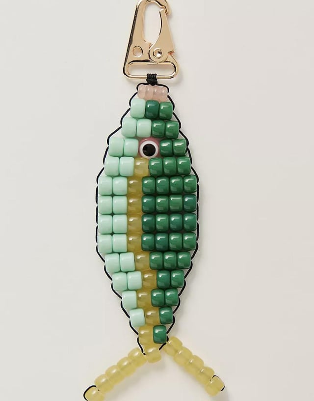 seed bead mosaic keychain