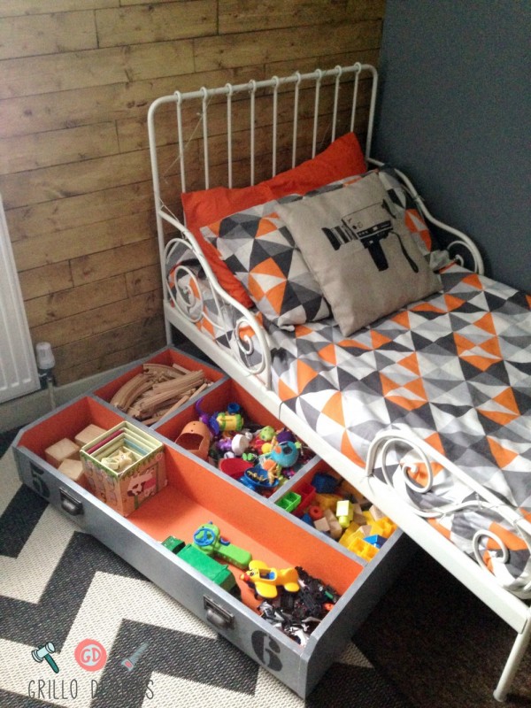 under bed storage bins kids room