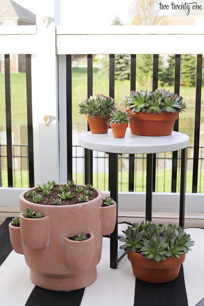 cozy potted mum porch corner