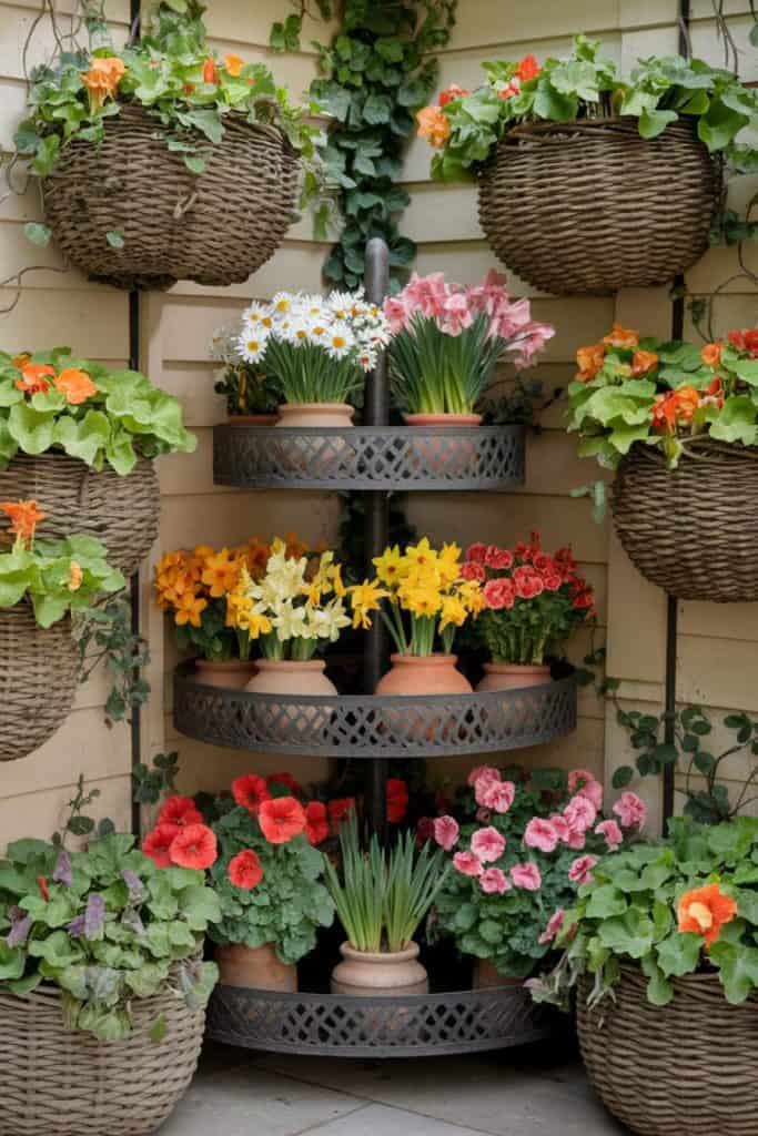 stylish balcony container garden