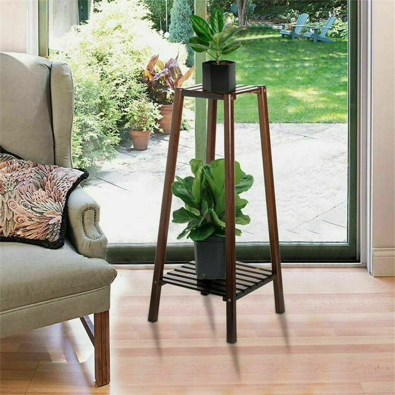 tiered metal plant stand with pots container garden small space