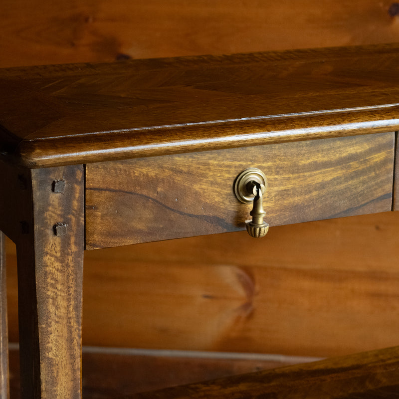 narrow entryway console table with drawers