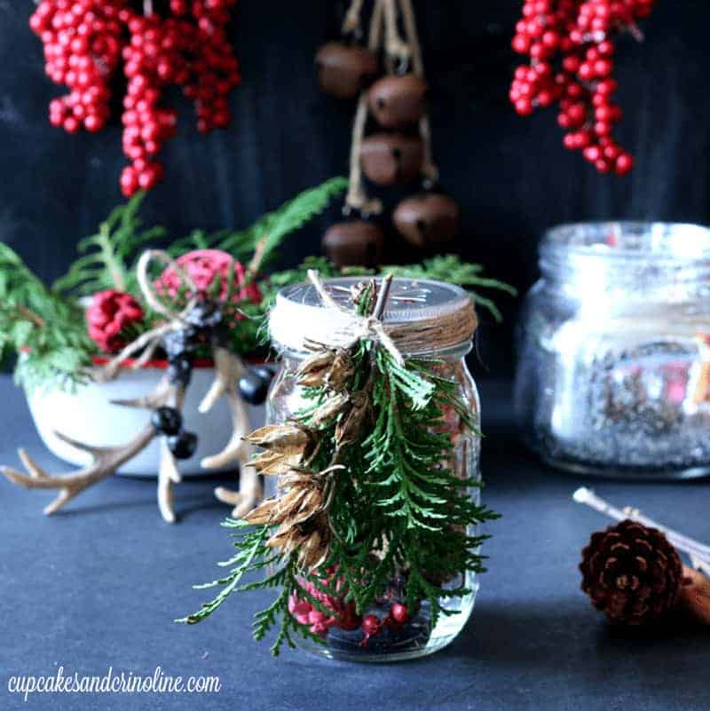 glass jar holiday decor