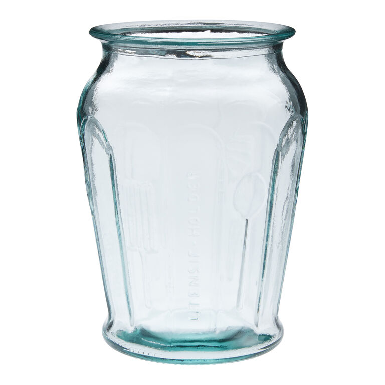 glass jar utensil holder