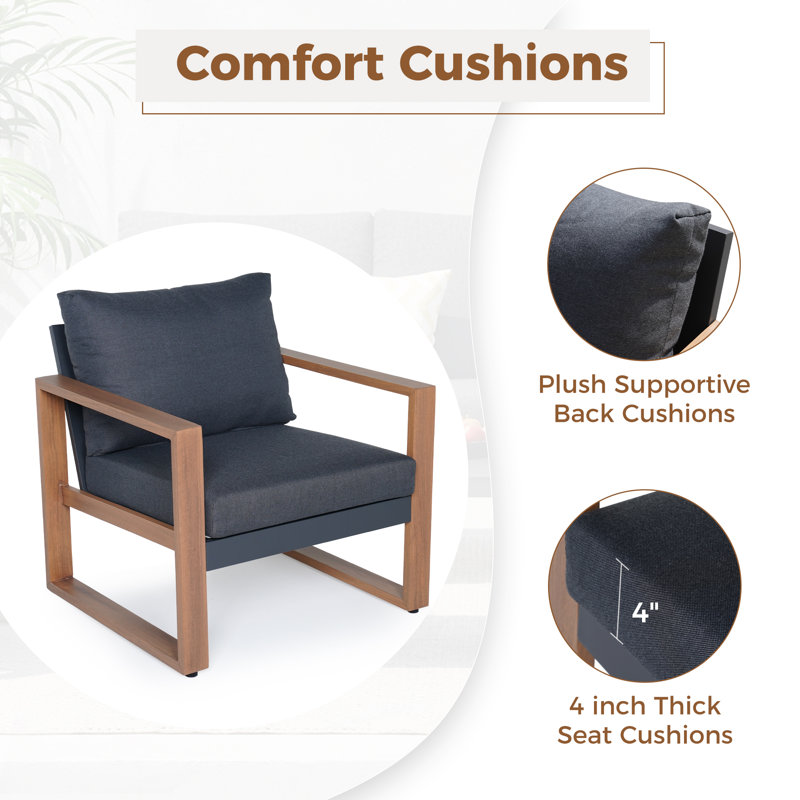 patterned cushions on wooden outdoor bench dining