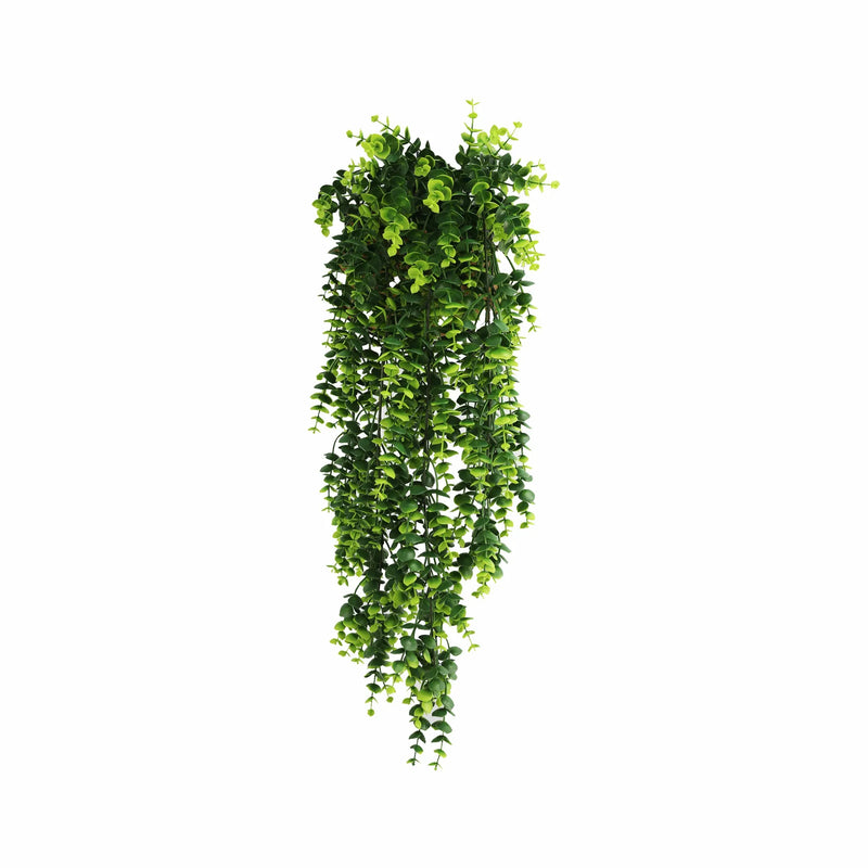 eucalyptus garland draped over outdoor dining pergola