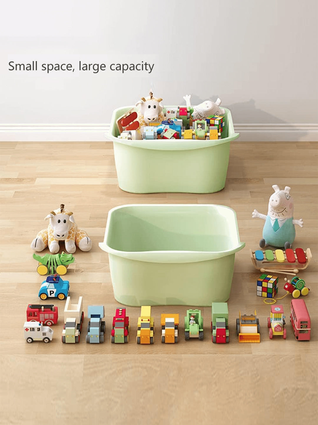 drawer on wheels filled with children toys