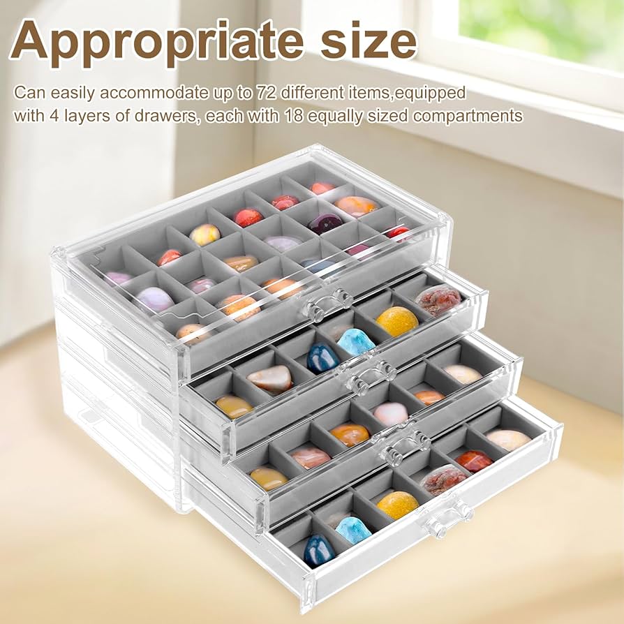 drawer shadow box with collected items