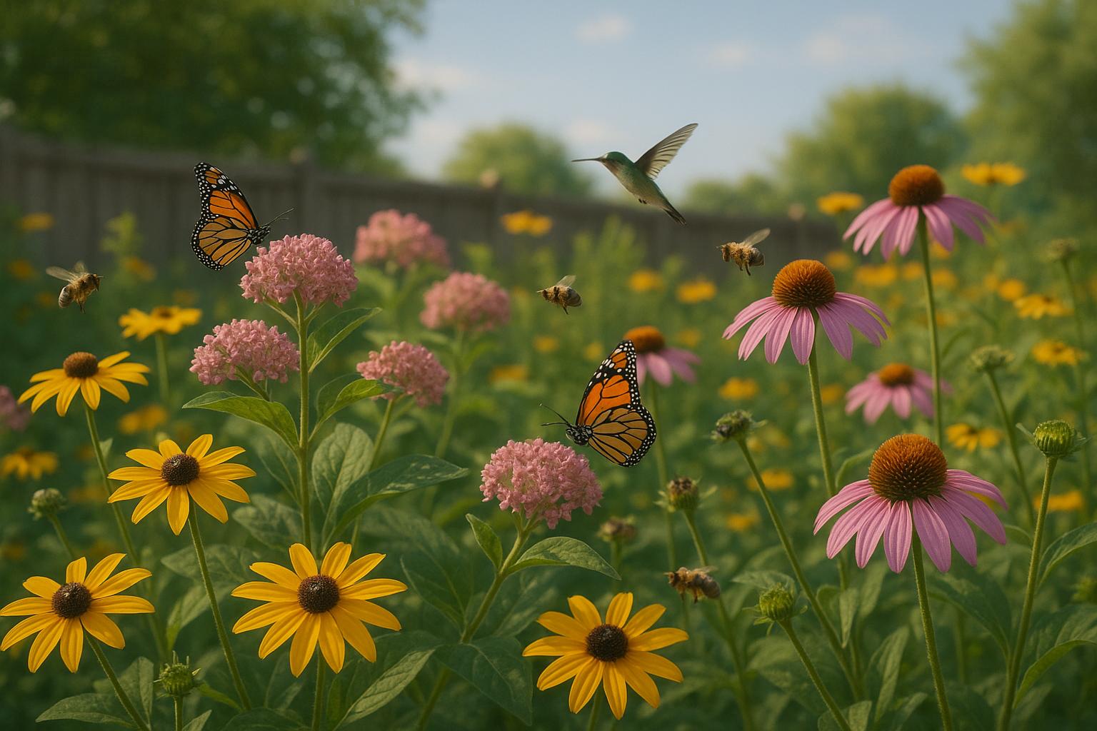 wildflower meadow with butterflies butterfly garden wildlife
