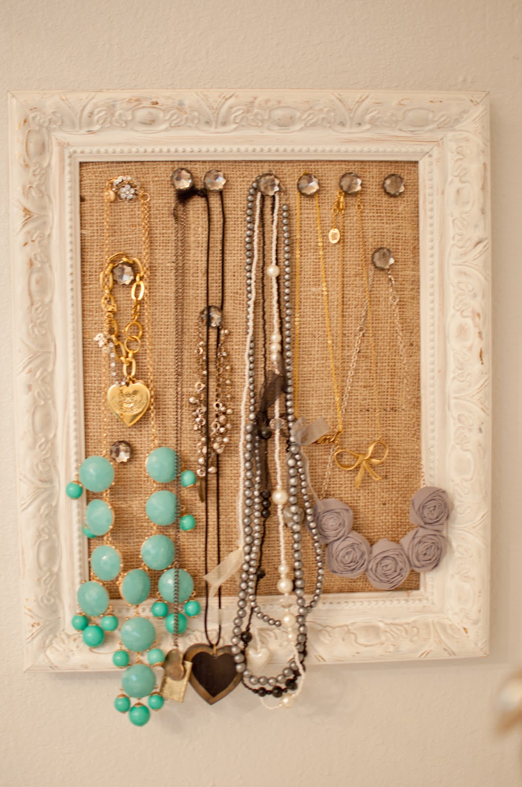 cork jewelry organizer with earrings