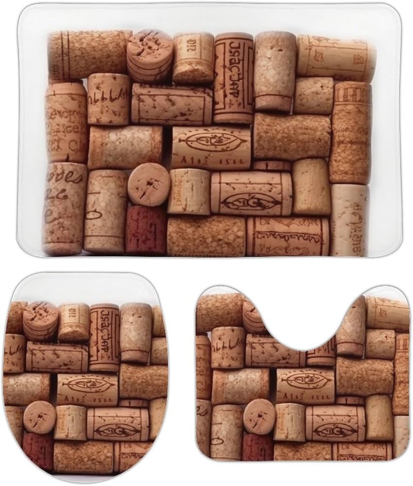 cork bath mat in bathroom