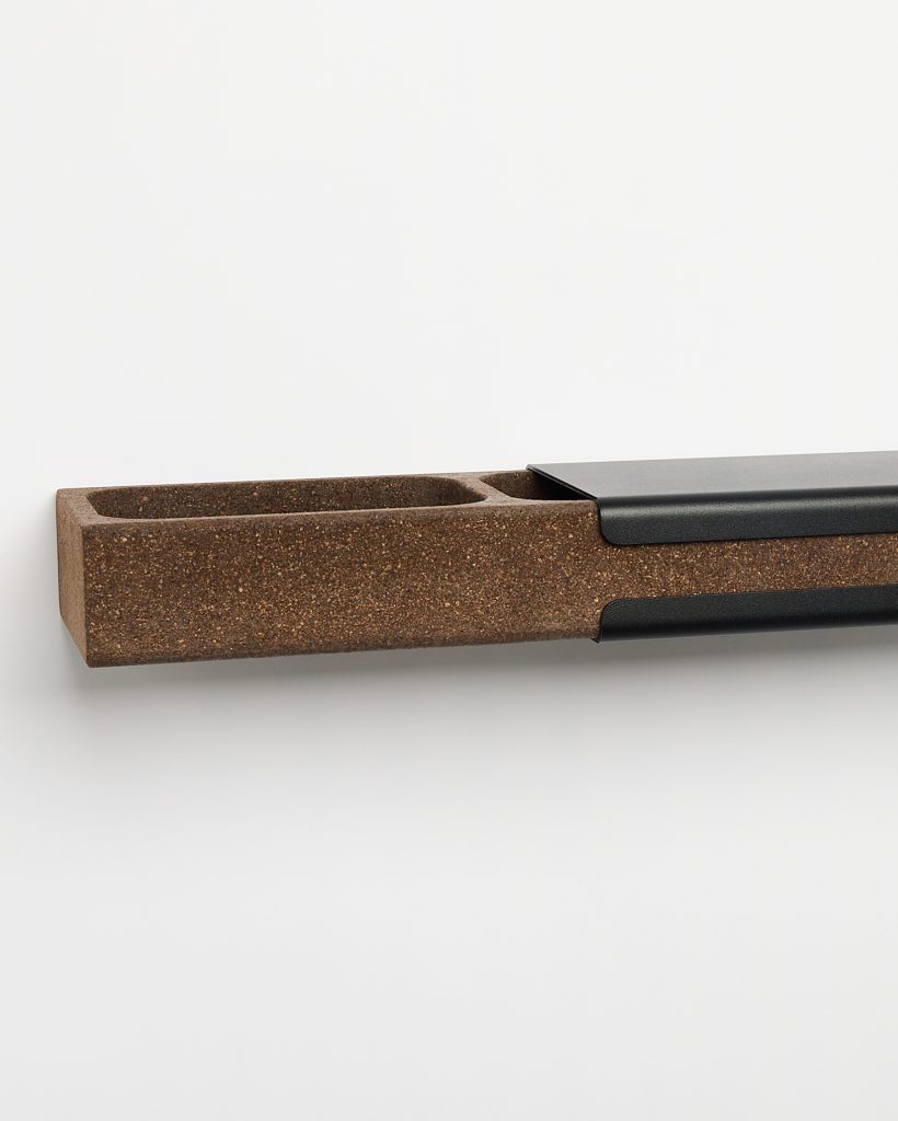 cork key rack mounted on wall