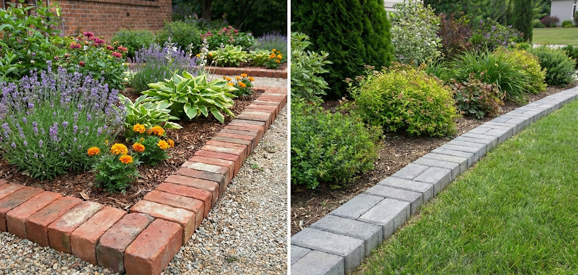 garden brick border edging