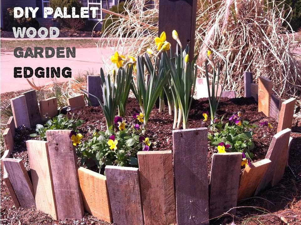 pallet wood garden edging
