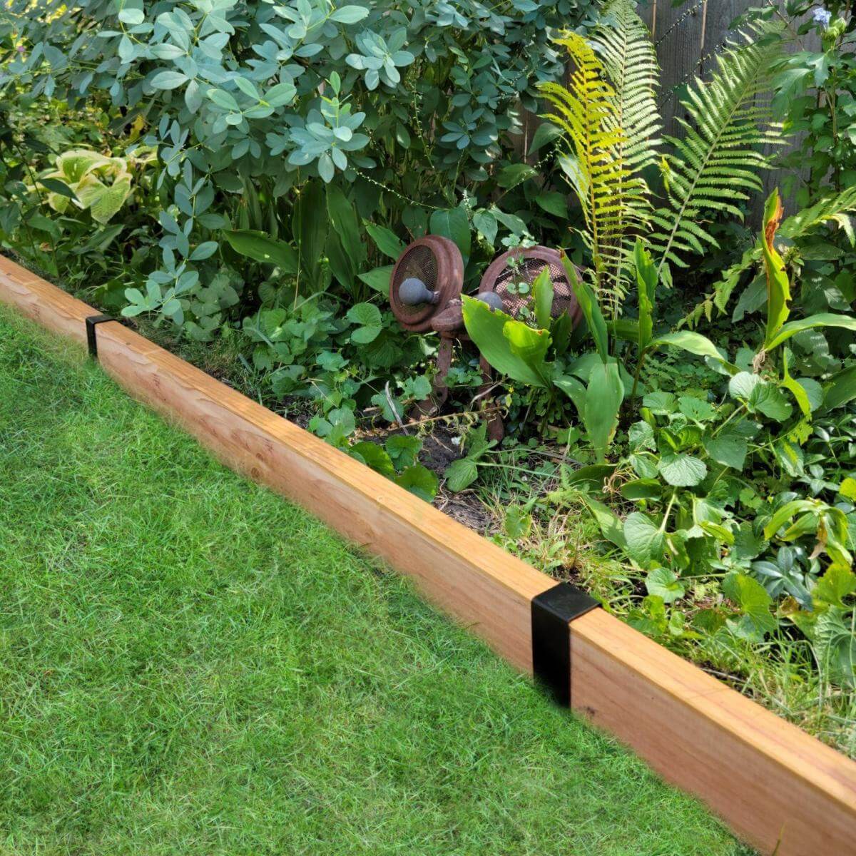 timber garden border edging