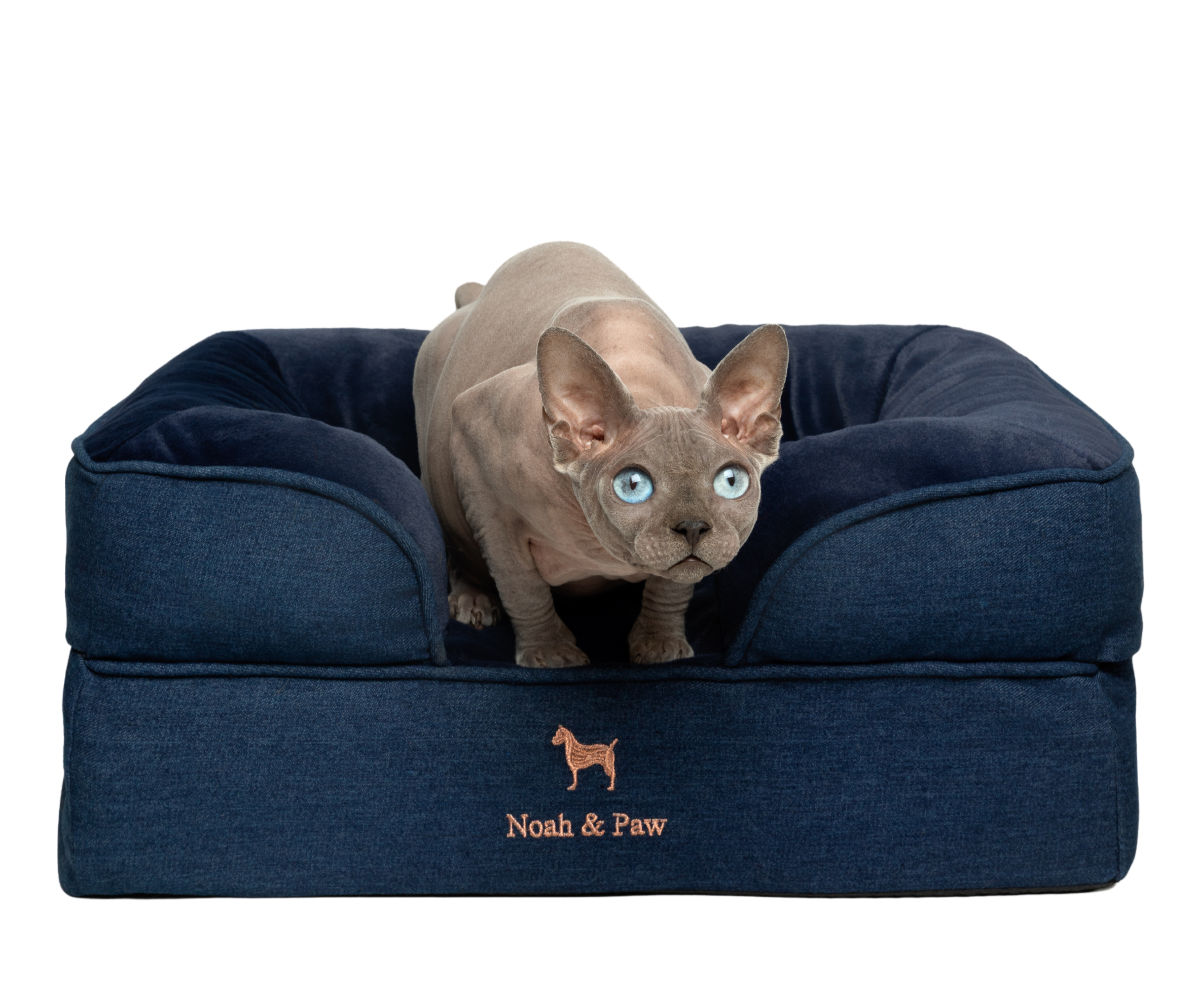 denim pet bed for dog