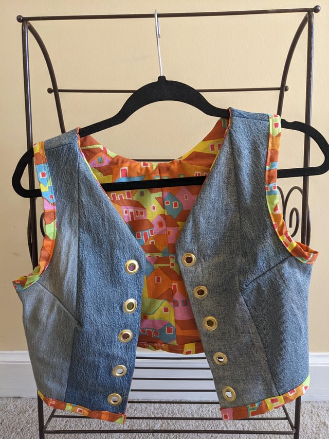 denim vest from old jeans