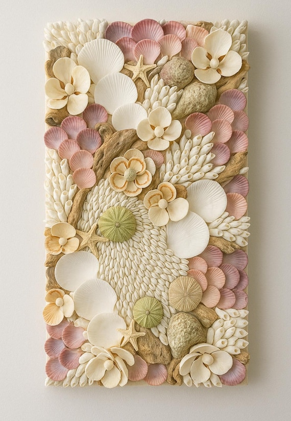 seashell wall art panel