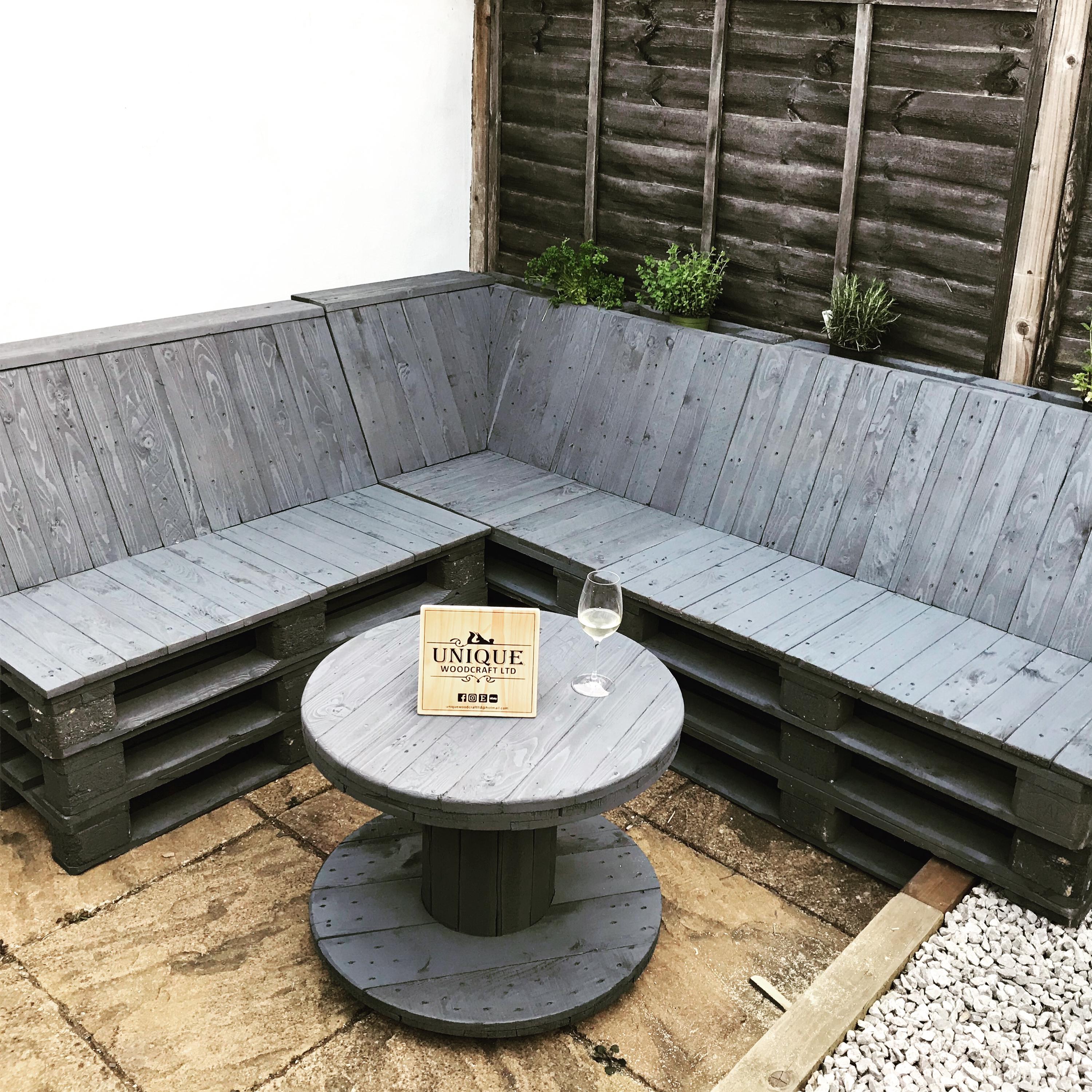 pallet wood garden bench