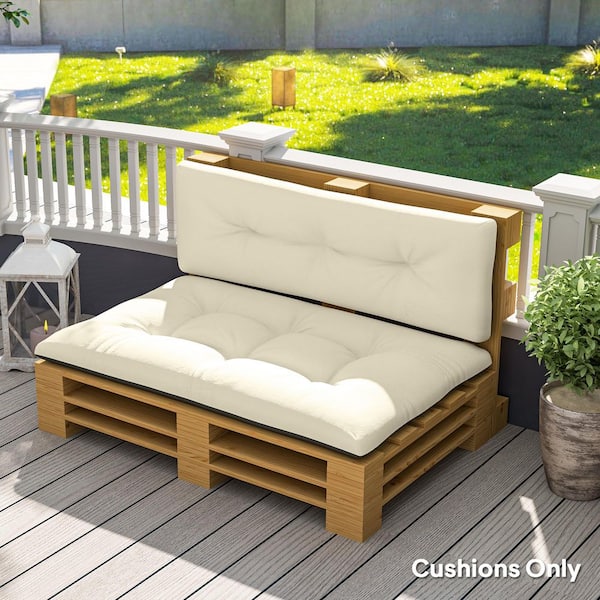 pallet outdoor sofa with cushions