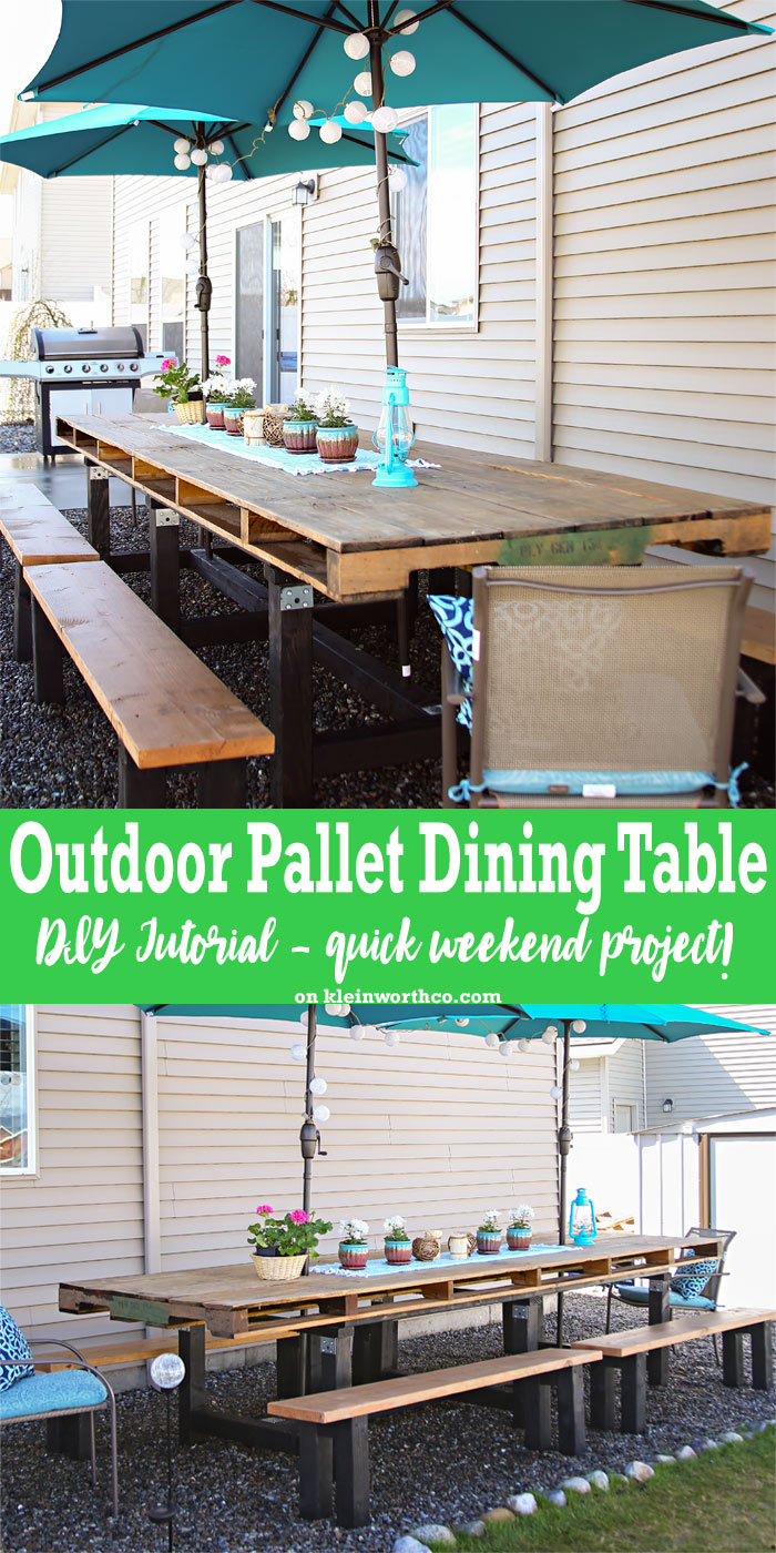 pallet dining table patio