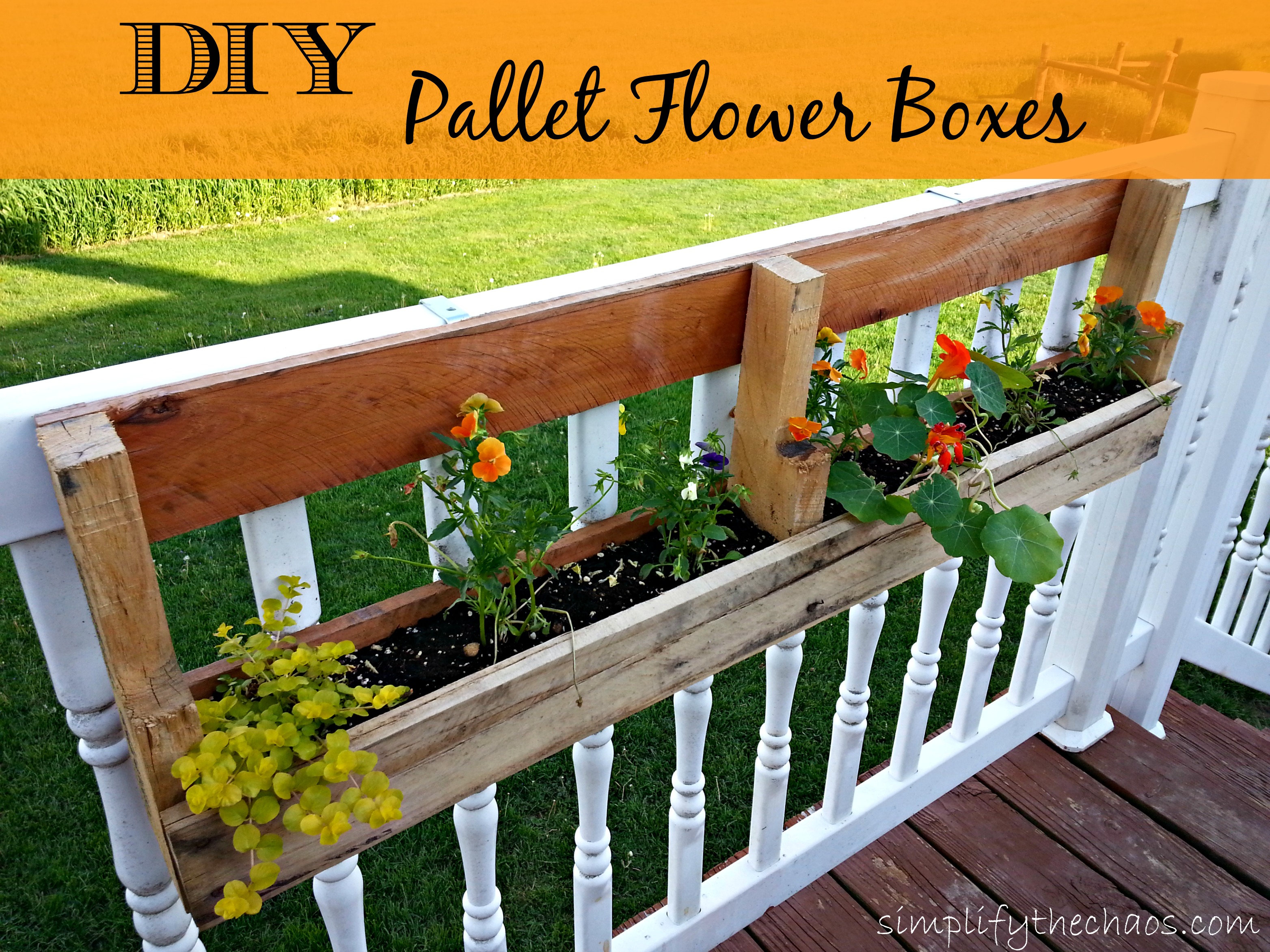 pallet flower box planter