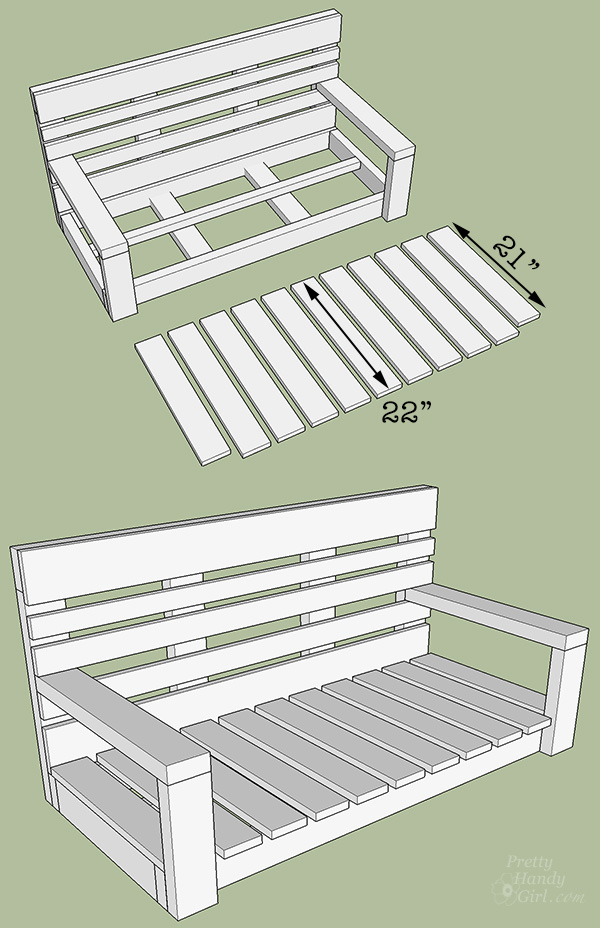 pallet garden swing seat
