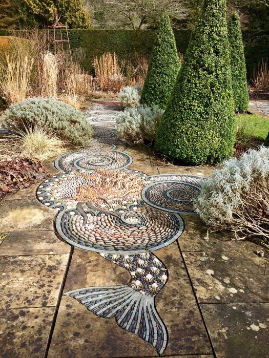 pebble mosaic garden pathway