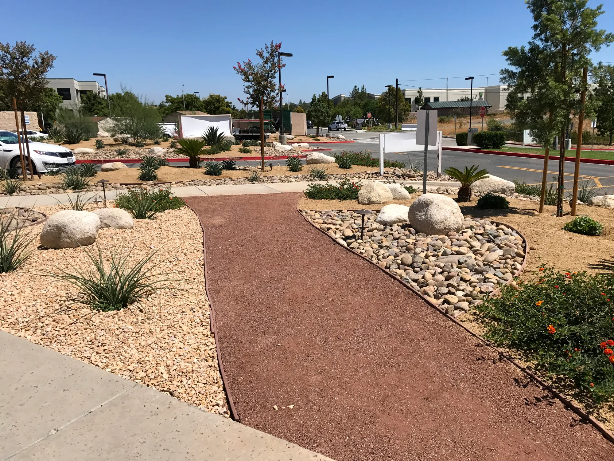 decomposed granite path steel edging