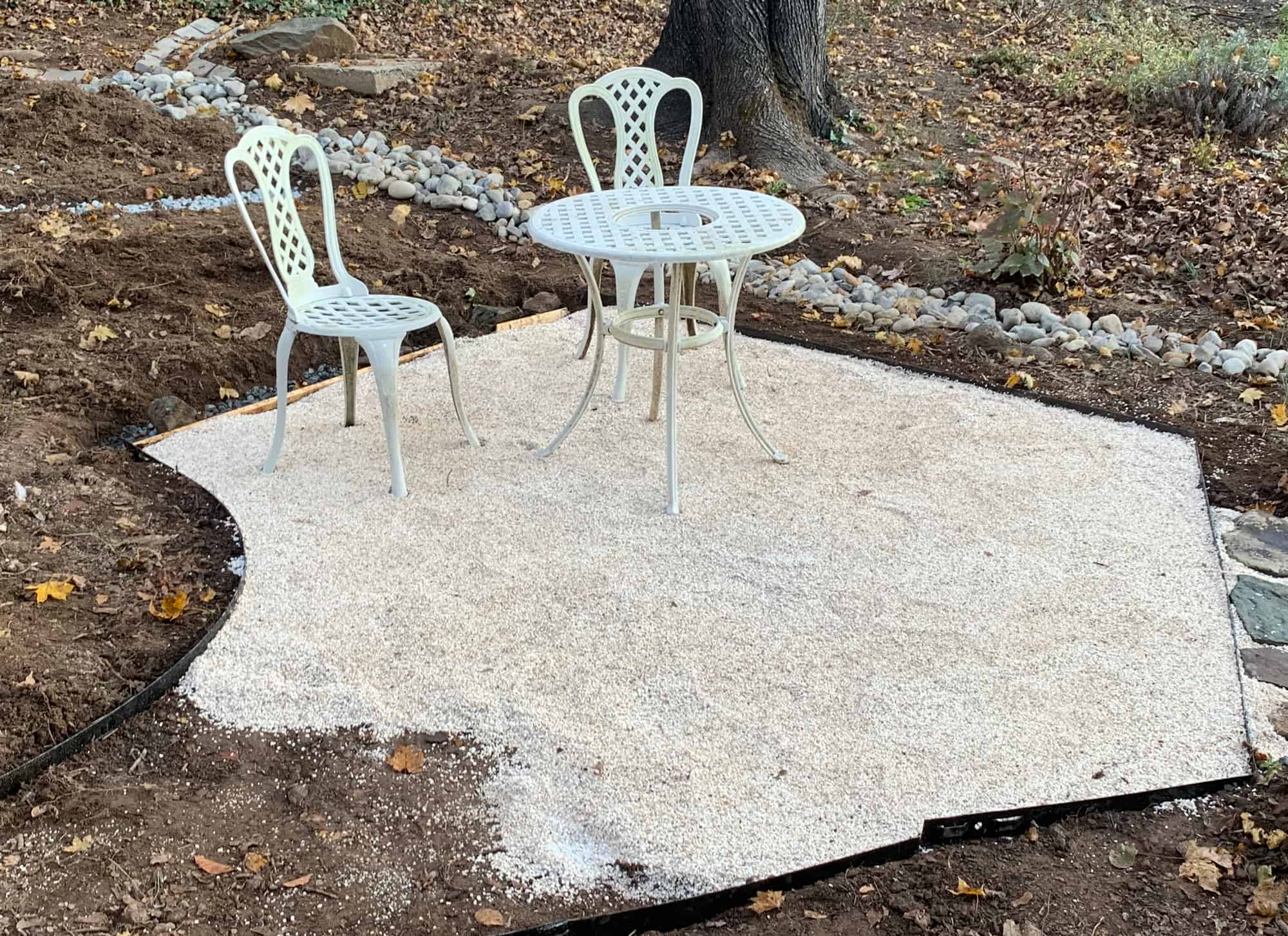 crushed oyster shell garden path