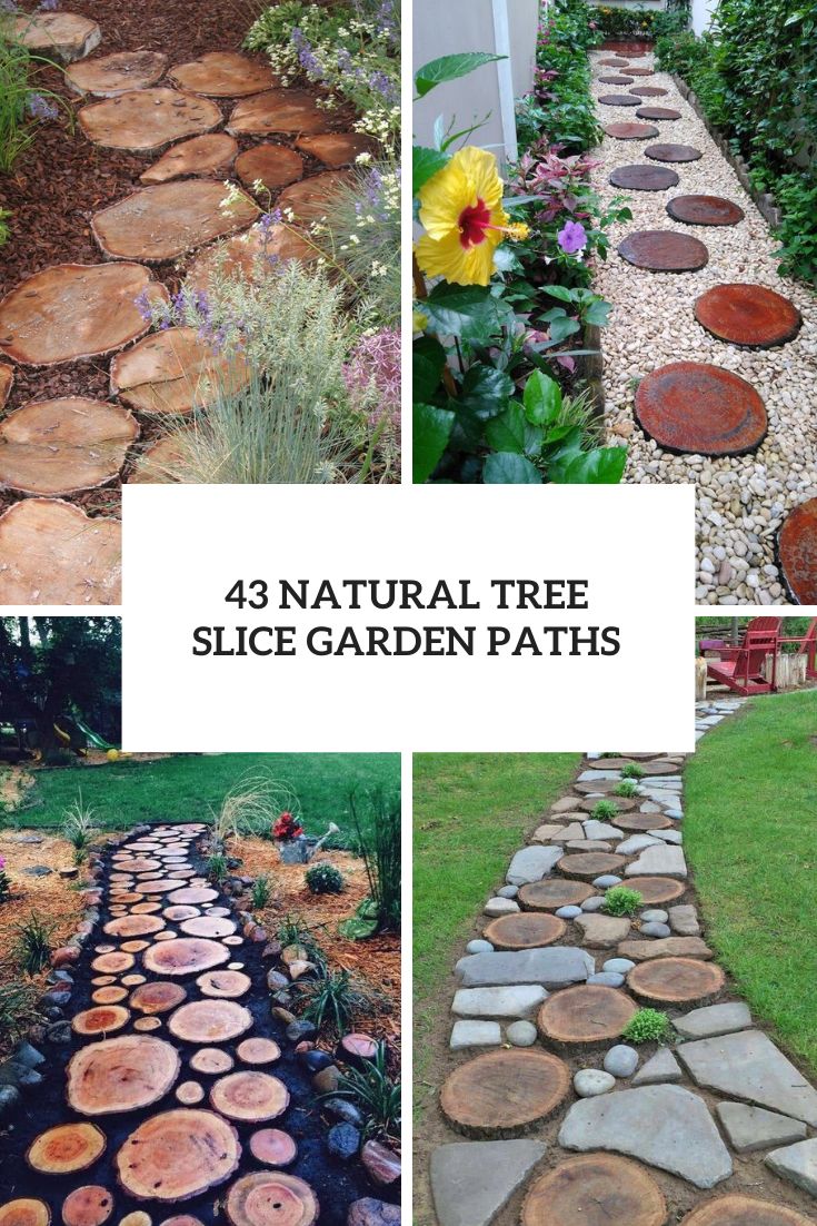 wood slice garden path
