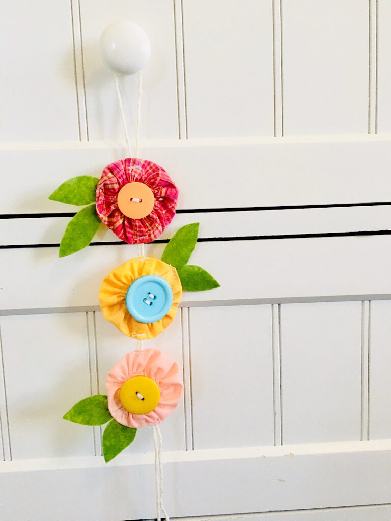 fabric yoyo flowers