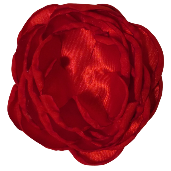 singed satin fabric peony