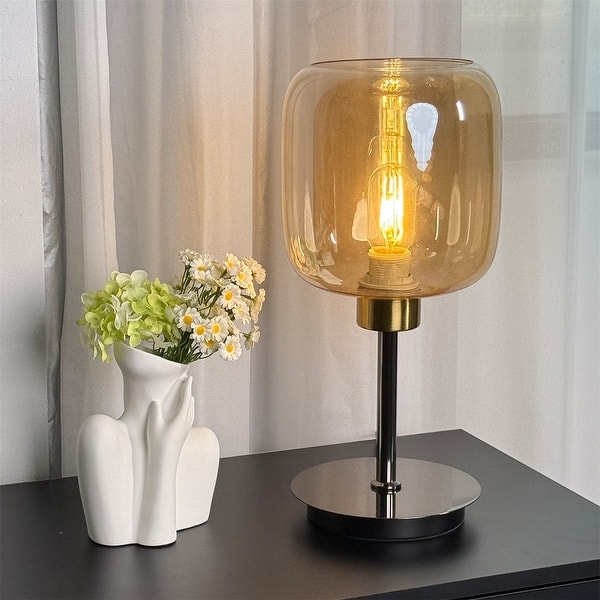 amber glass bottles bedroom nightstand
