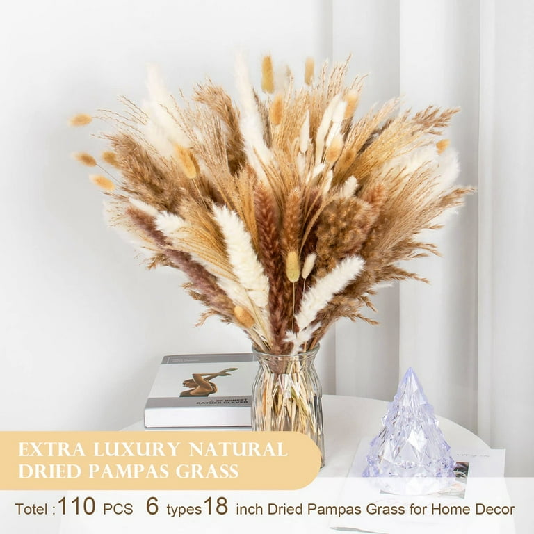 dried pampas grass bedroom vase