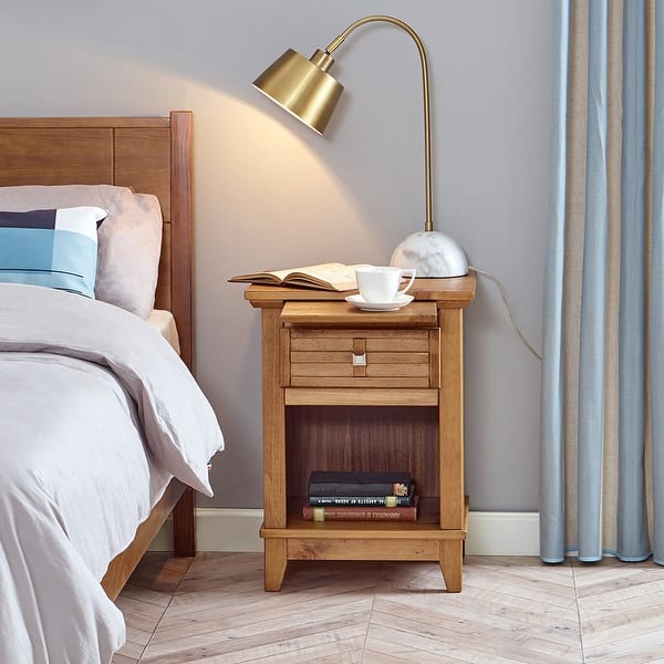 wooden tray bedroom styling nightstand