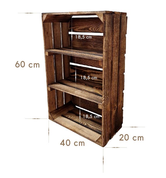 styled rustic wood crate shelving unit