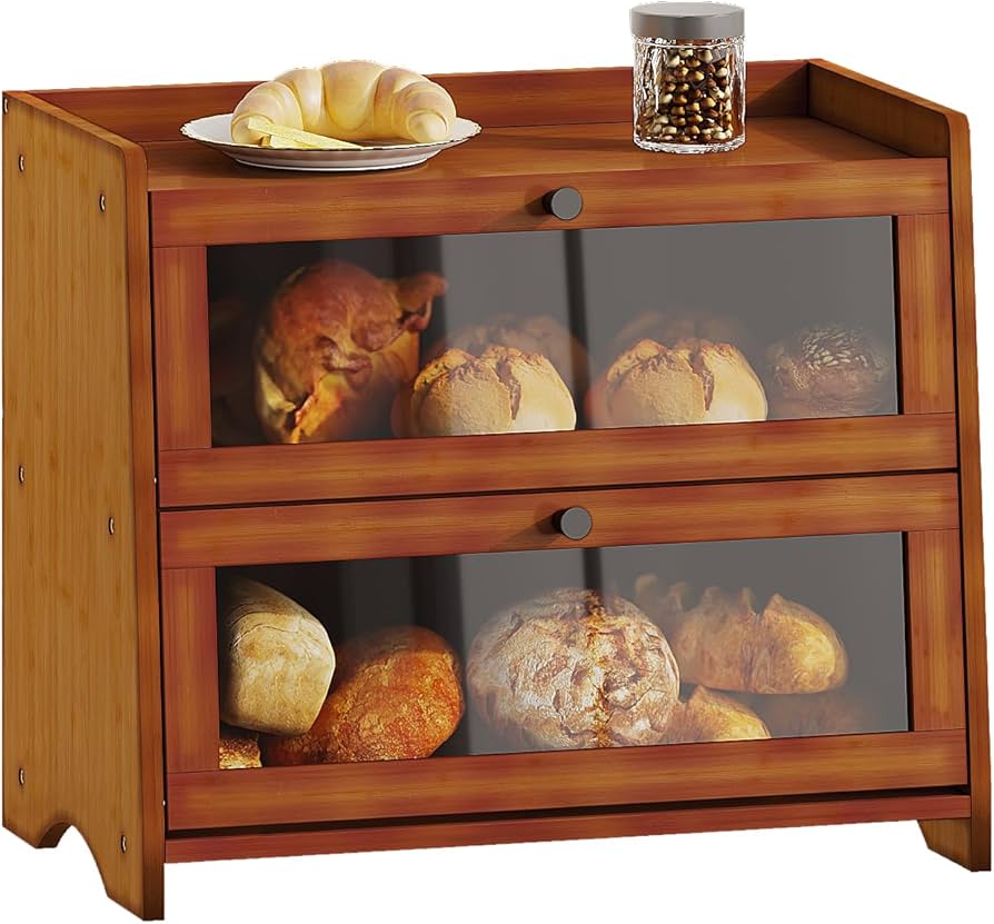 kitchen counter wood crate organizer