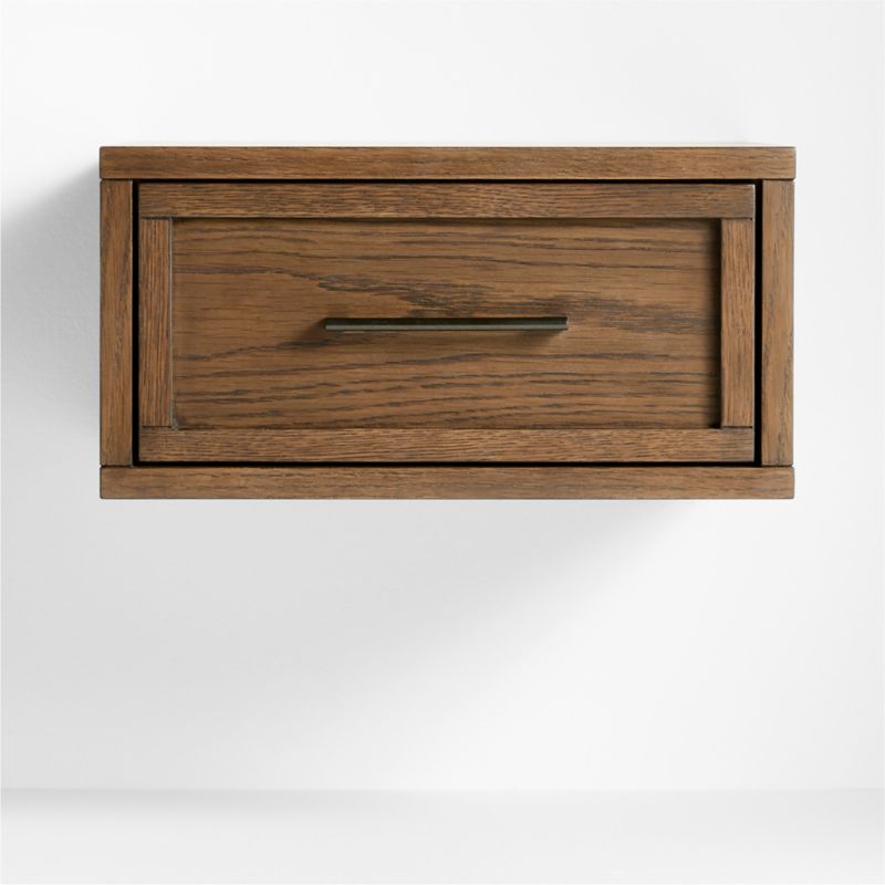 floating wood crate nightstand