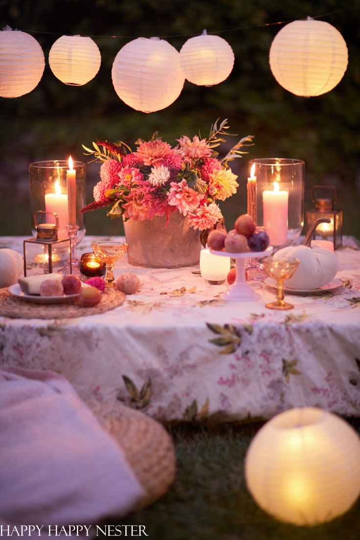 styled outdoor summer dinner table