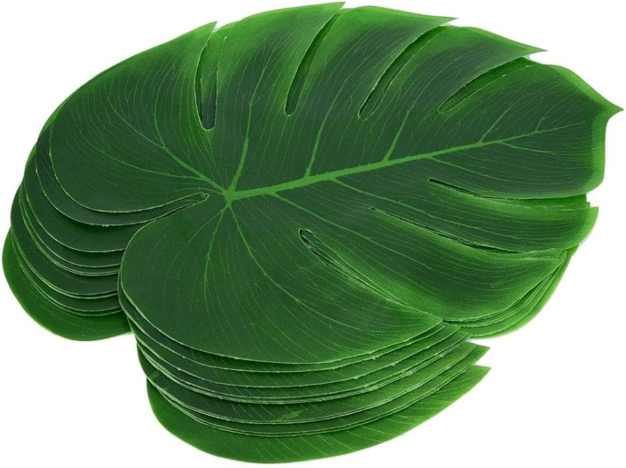 monstera leaf placemat table