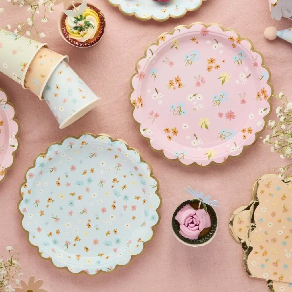 vintage floral tea party table
