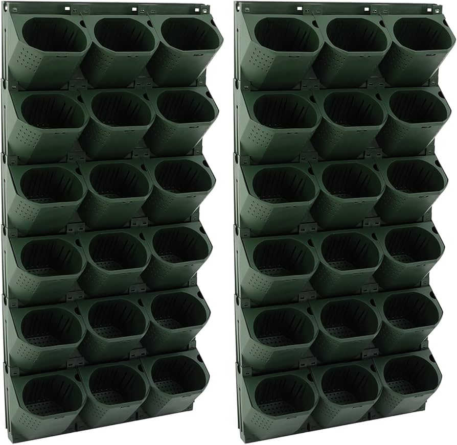vertical wall mounted plastic bottle planters