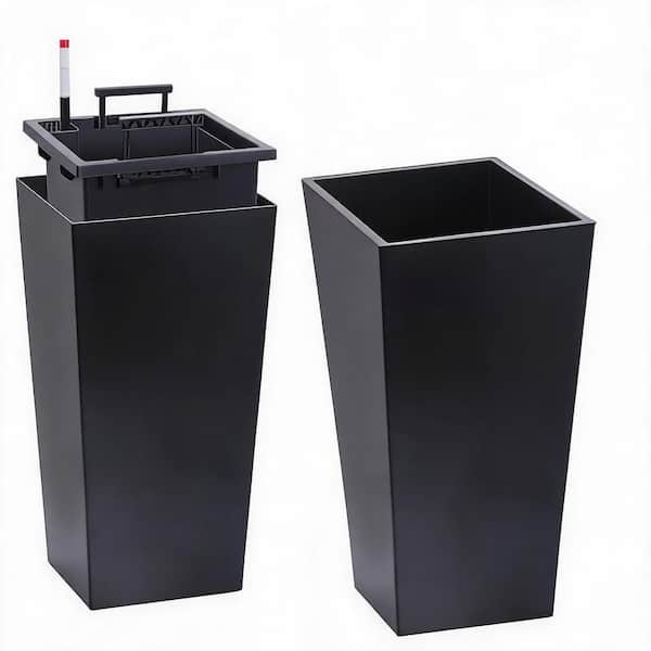 plastic bottle planters showing drainage holes