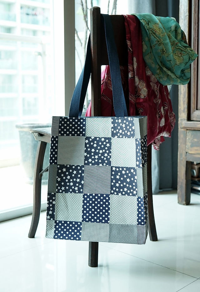 patchwork tote bag
